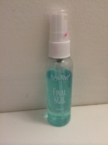 I preler Ben Nye's Final Seal. This will seal your make up so that it doesn't rub off.